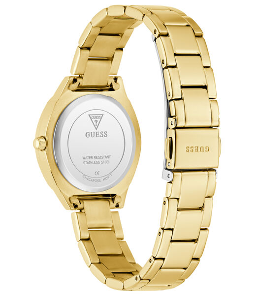 Ladies Yellow Gold Tone Round Analog Watch