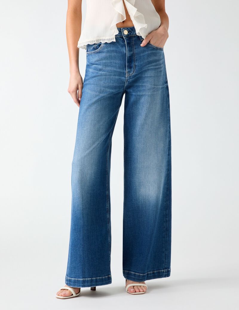 guess bellagio wide leg jeans