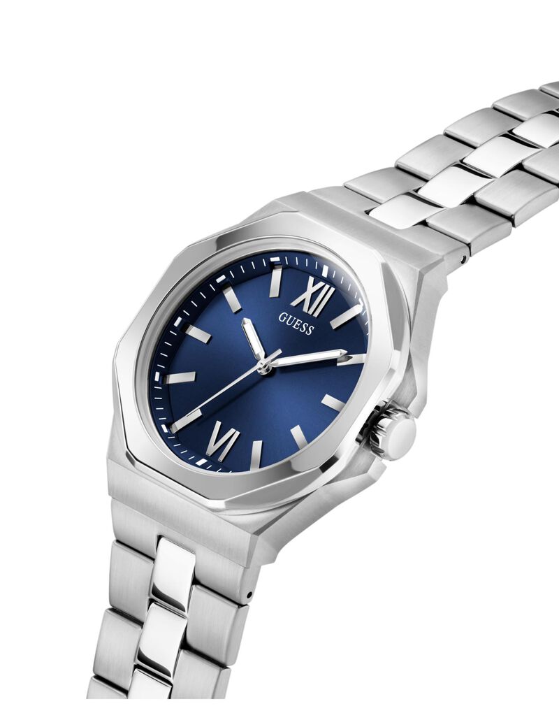 Mens Silver Tone Analog Watch
