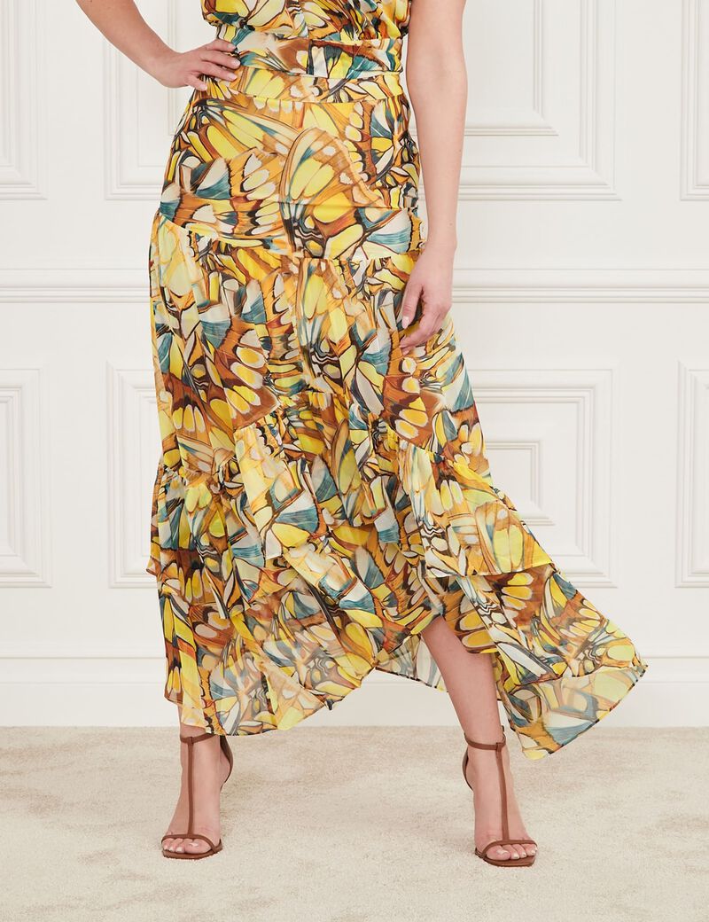 Marciano all over print long skirt