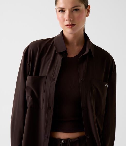 Long sleeves shacket