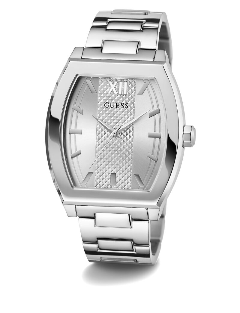 Stainless steel analogue watch