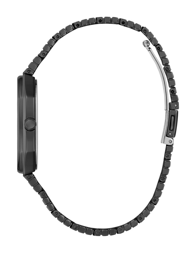 guess mens black date watch