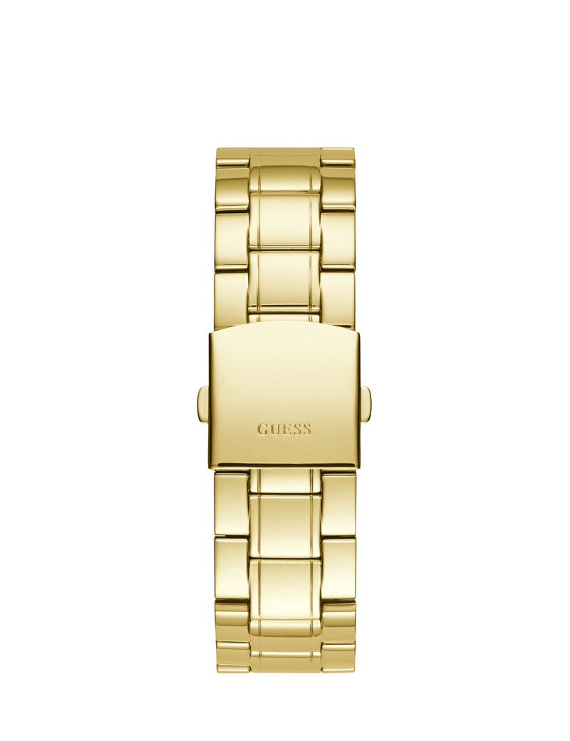 ساعة يد متعددة الوظائف باللونين الأسود والذهبي