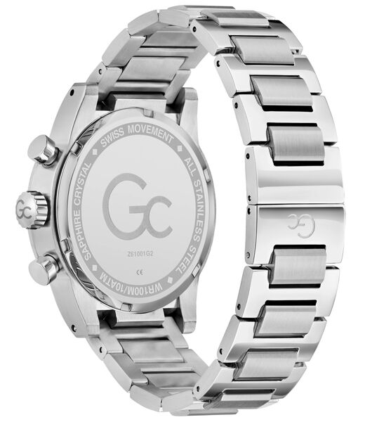 Gc Dress Men S 3540 D Mvmt Black Dail 10 Amt Silver Stainless Steel Brct