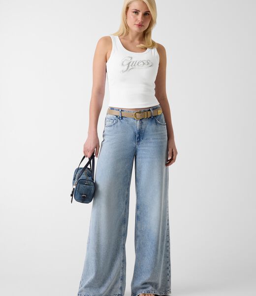 Embroidered logo tank top