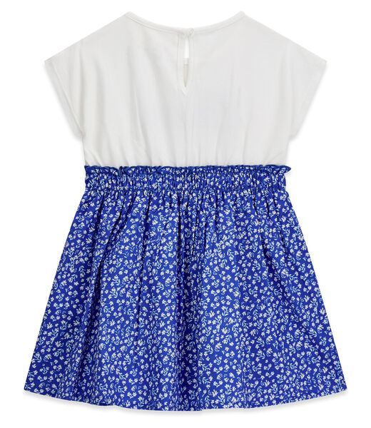 MIXED FABRIC SS DRESS