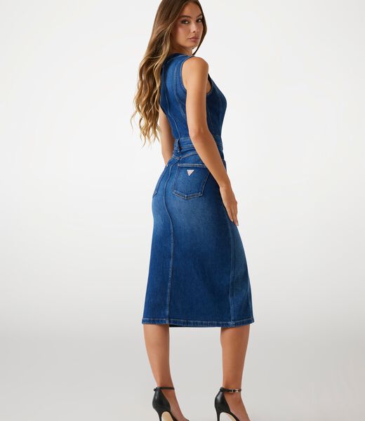 Bodycon denim midi dress