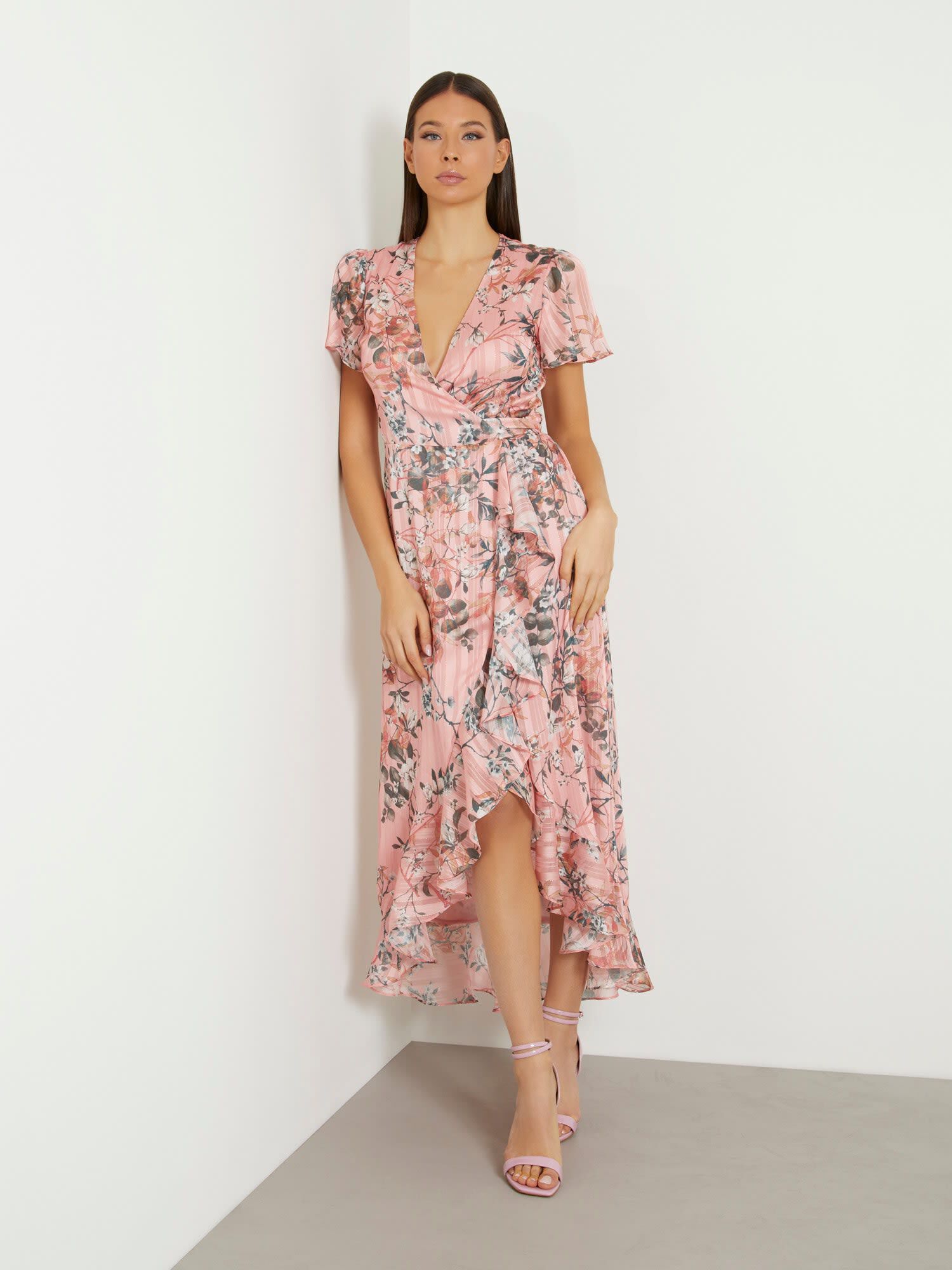 Guess floral maxi dress store
