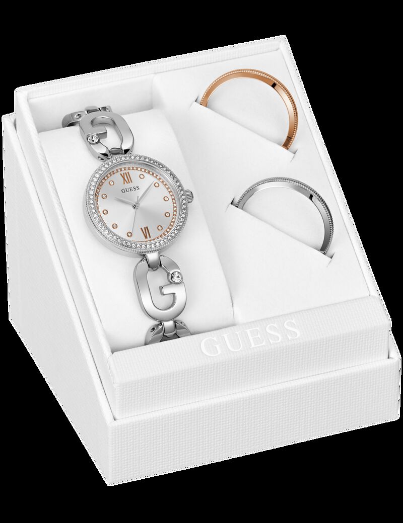 ساعة تناظرية من الفولاذ المقاوم للصدأ