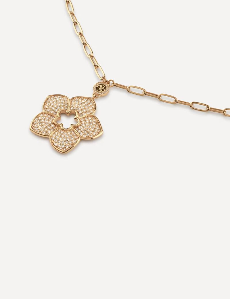 27 5 Pave Flower Necklace