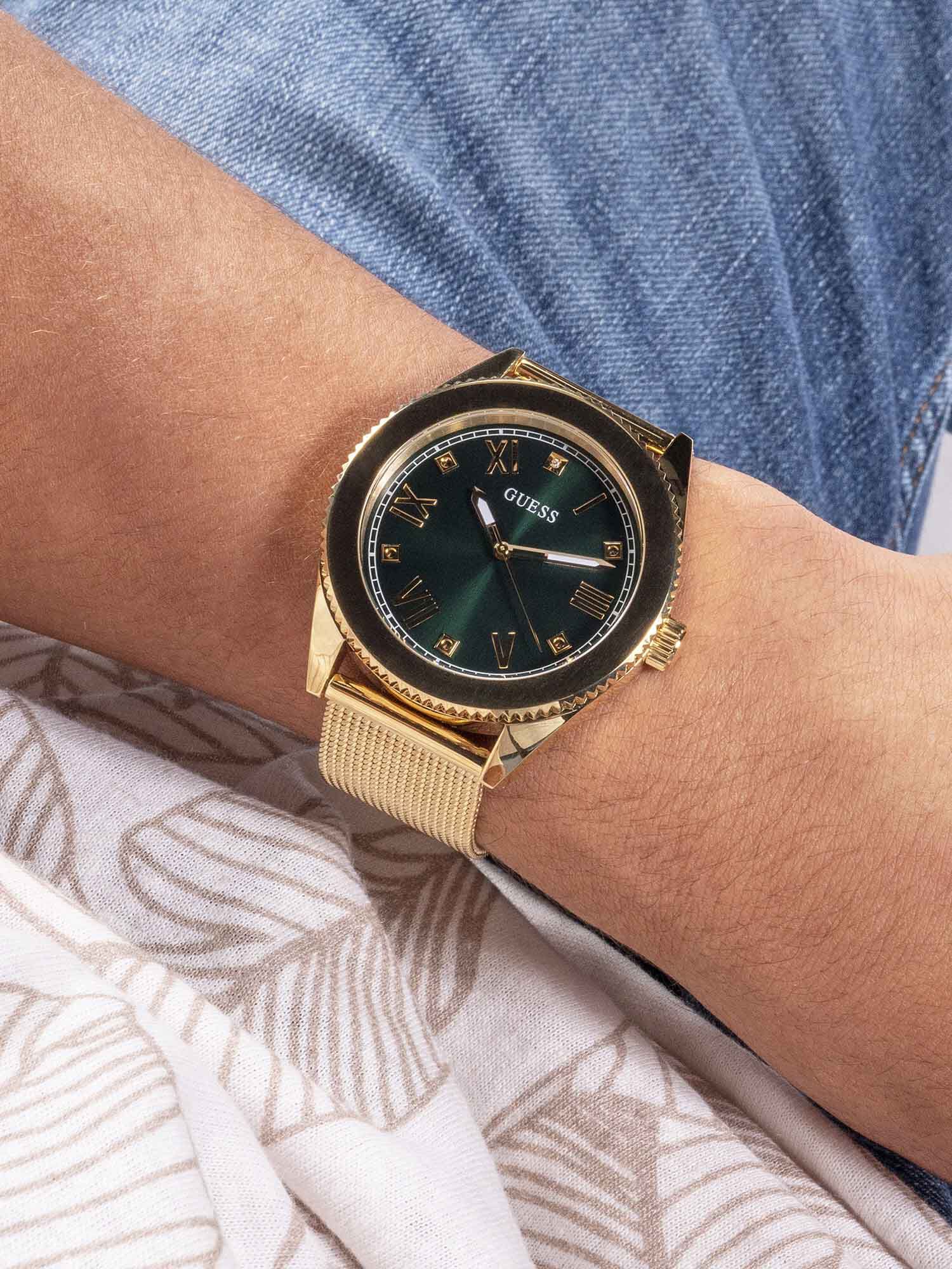 Gold tone Mesh Analog Watch