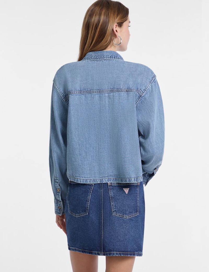 Cropped Denim Shirt