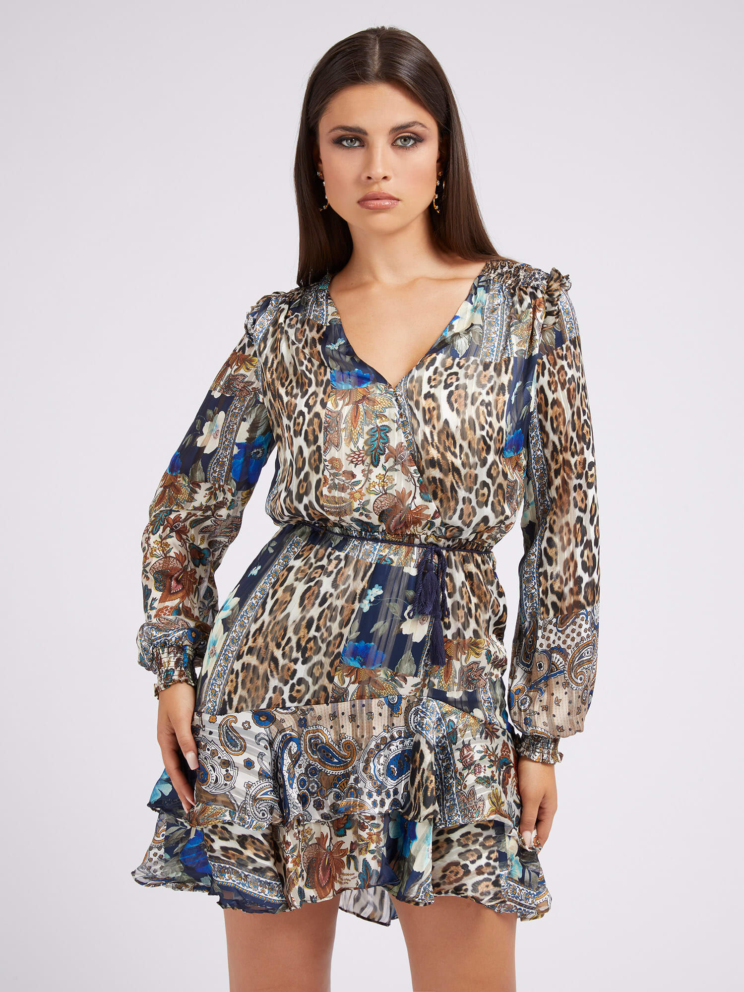 Guess animal print dress shop
