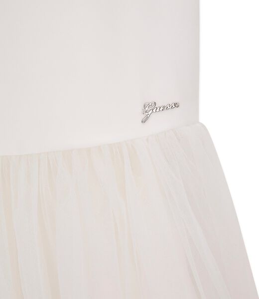 Mixed fabric dress