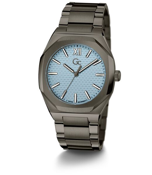 GW COUSSIN SLEEK BLK CS BLU DL 42MM QTZ BLK SS BRCT FW23