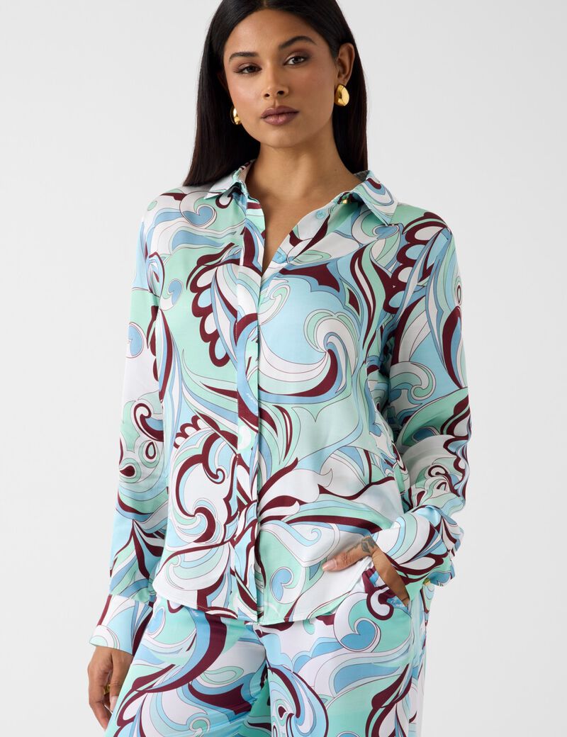 guess marciano printed shirt