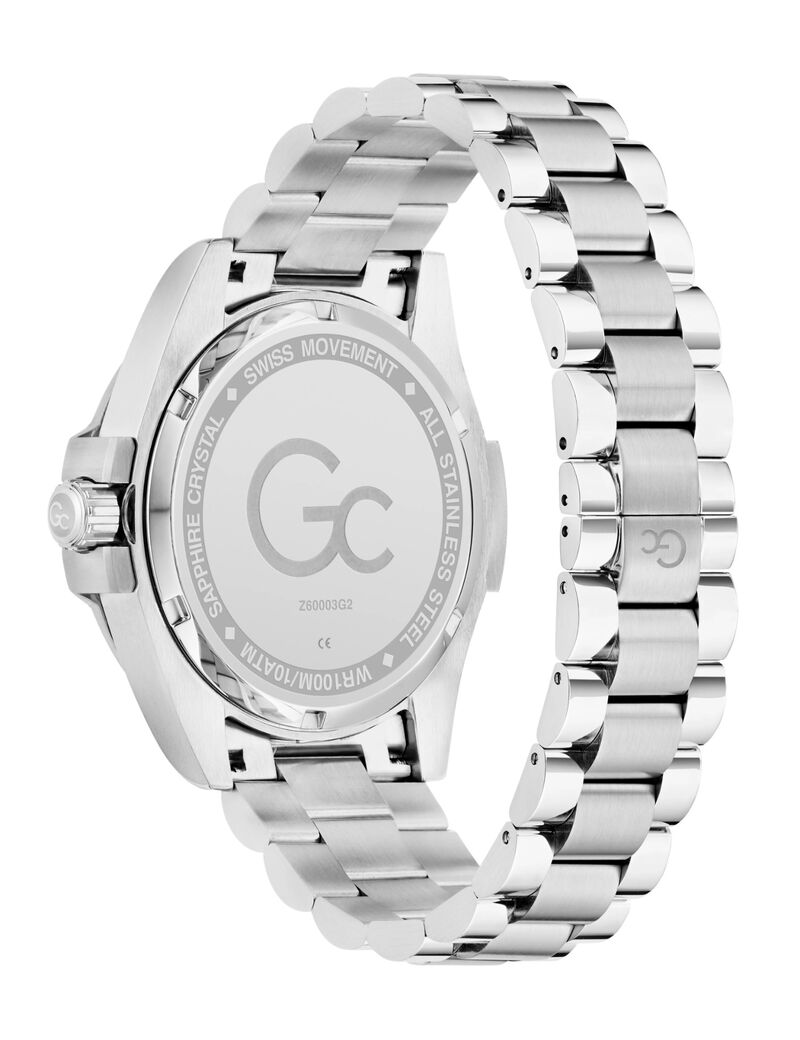 Gc Sportchic Men S 517 Mvmt Black Dail 10 Amt Silver Stainless Steel Brct