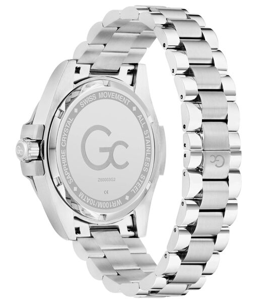 Gc Sportchic Men S 517 Mvmt Black Dail 10 Amt Silver Stainless Steel Brct