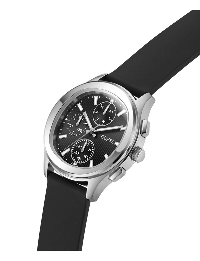 Mens Black/Gunmetal/Grey Square Analog Watch