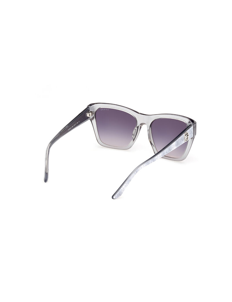 Square gradient grey smoke sunglasses