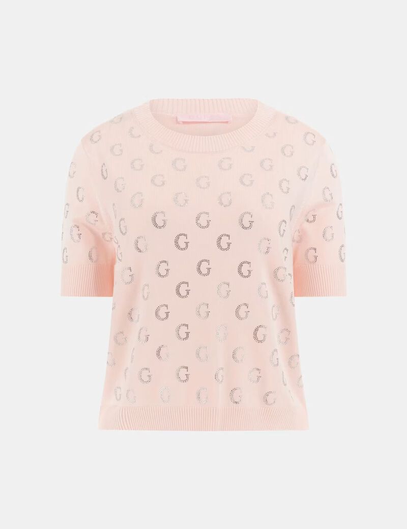 سترة قصيرة بشعار أحجار الراين