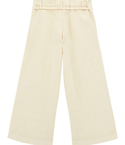Dye linen blend pants