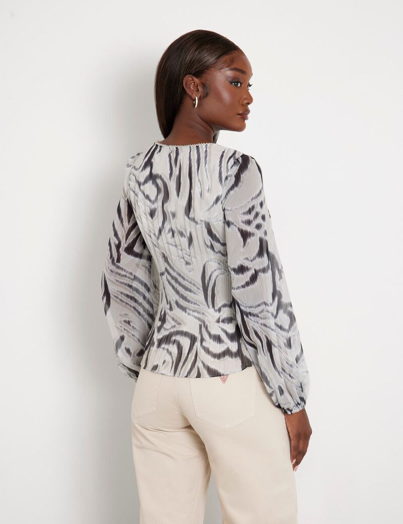 بلوزة بطبعة حمار الوحش