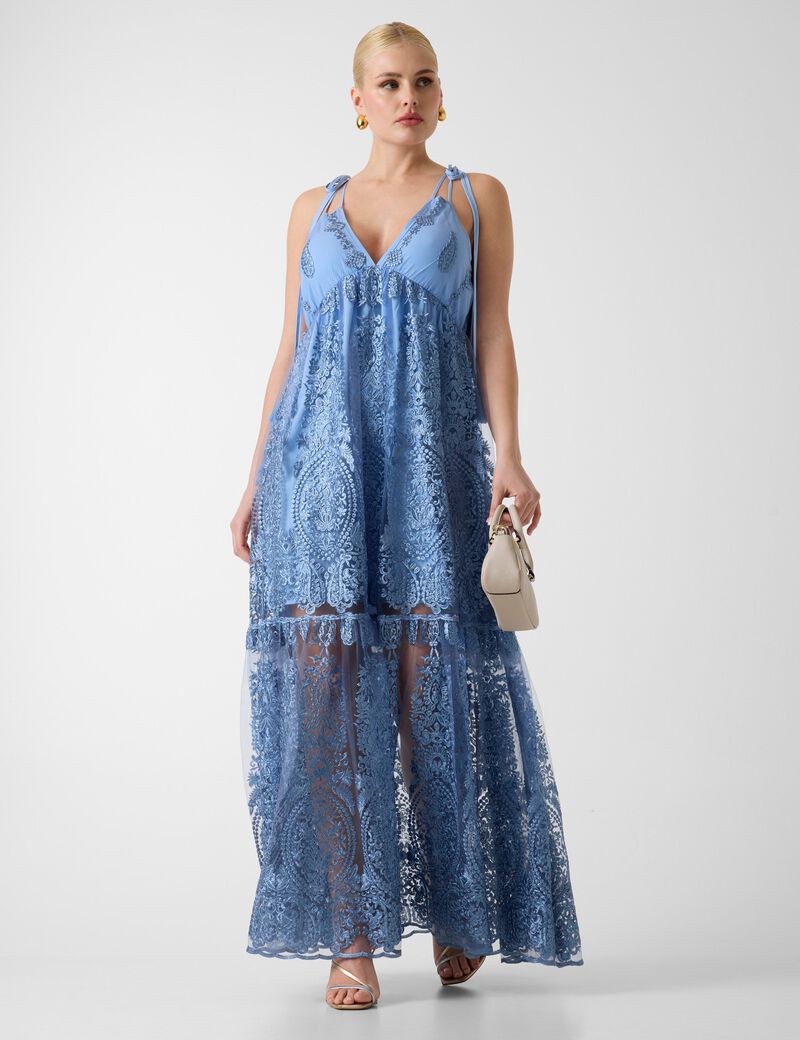 Embroidered maxi dress