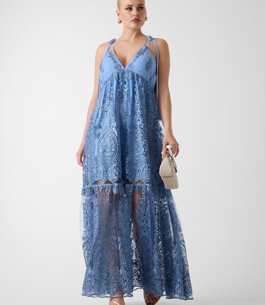 Embroidered maxi dress