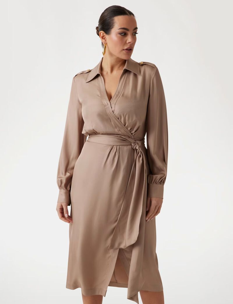 Marciano wrap midi dress