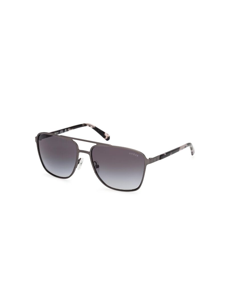 Square nickletin gradient smoke sunglasses