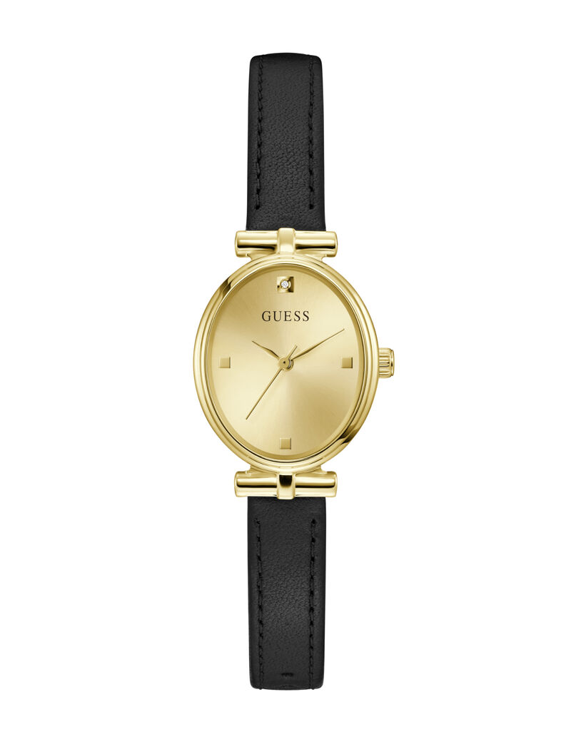 Ladies Yellow Gold Tone Oval Analog Watch
