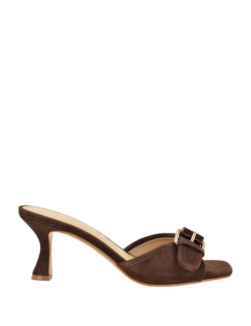 guess dista mid heel open toe with buckle sandals