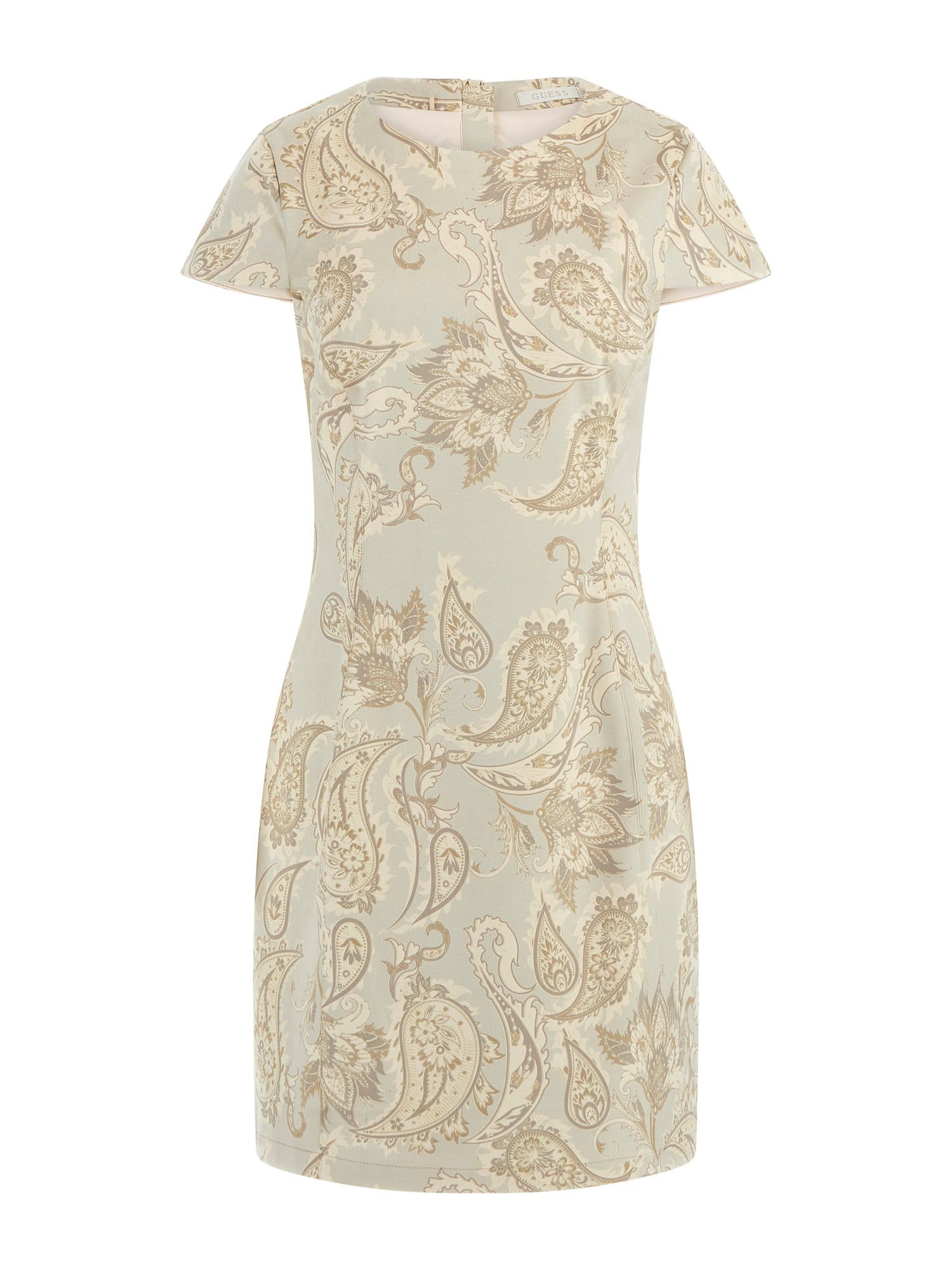 Shop GUESS Online Paisley print faux suede mini dress
