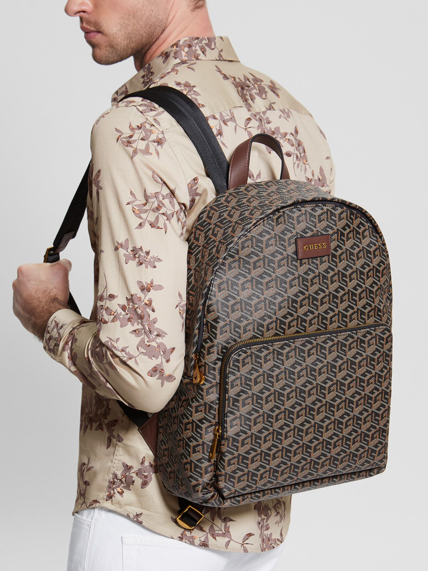 Guess monogram backpack hotsell
