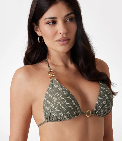 4G Logo triangle bikini top
