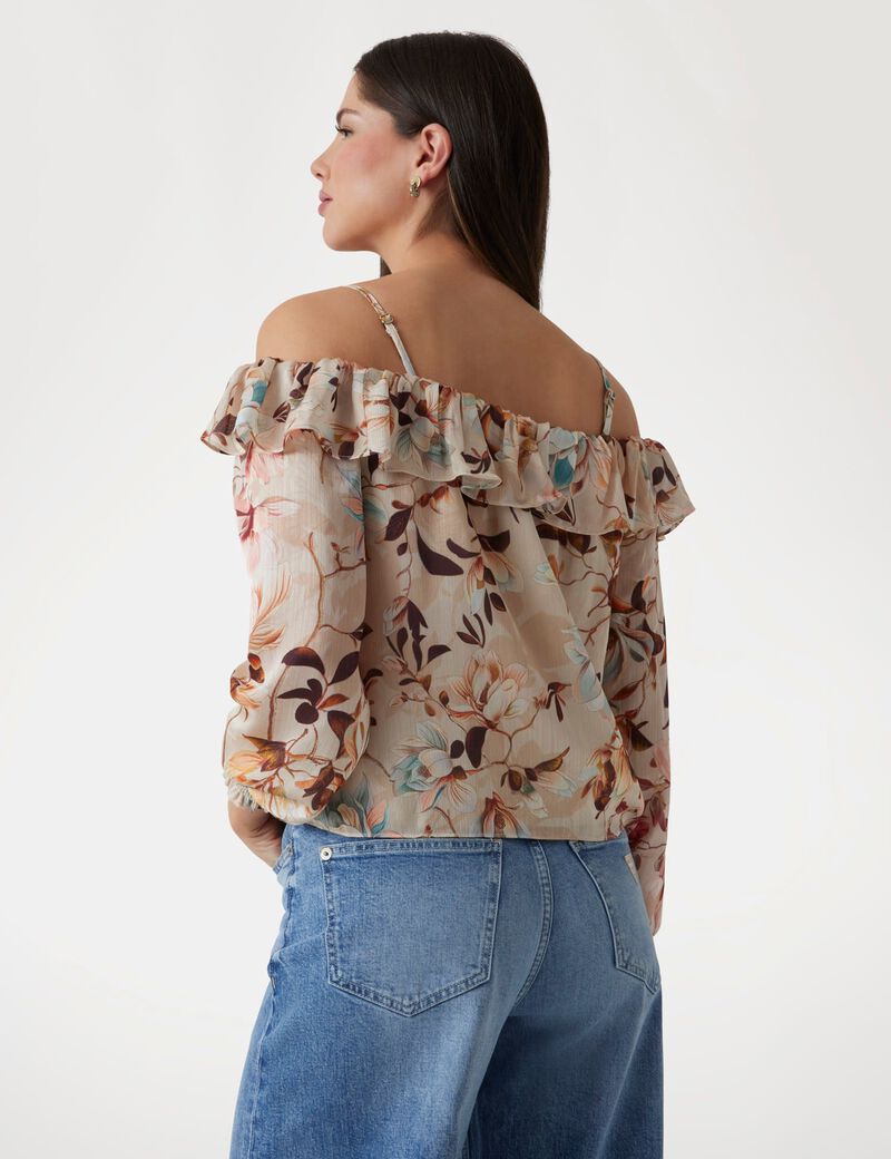 Printed chiffon blouse