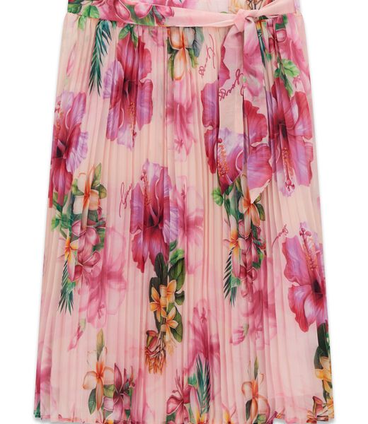 guess chiffon pleated wrap skirt