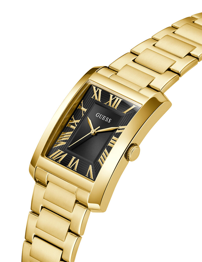 guess mens gold tone analog watch