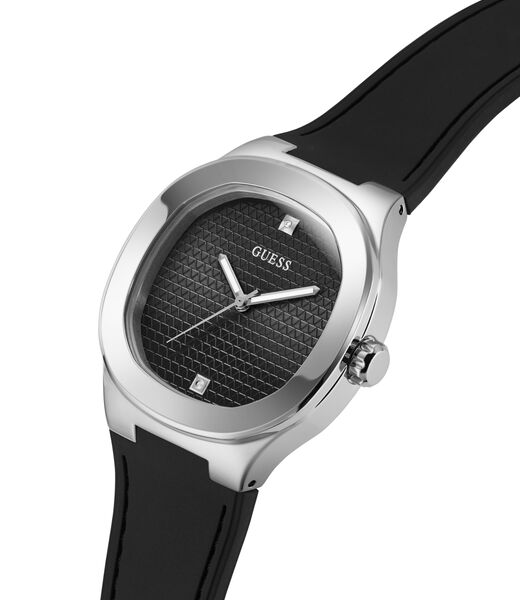 Mens Black/Gunmetal/Grey Square Analog Watch