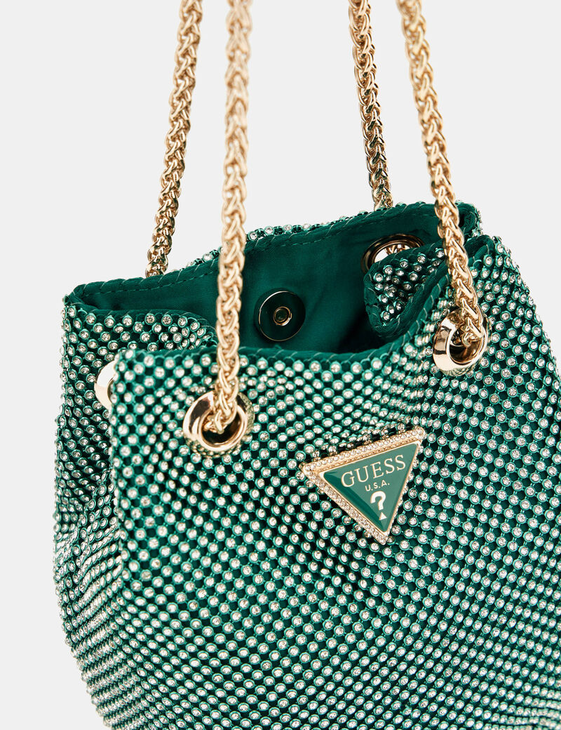Zalina rhinestone mini bucket bag
