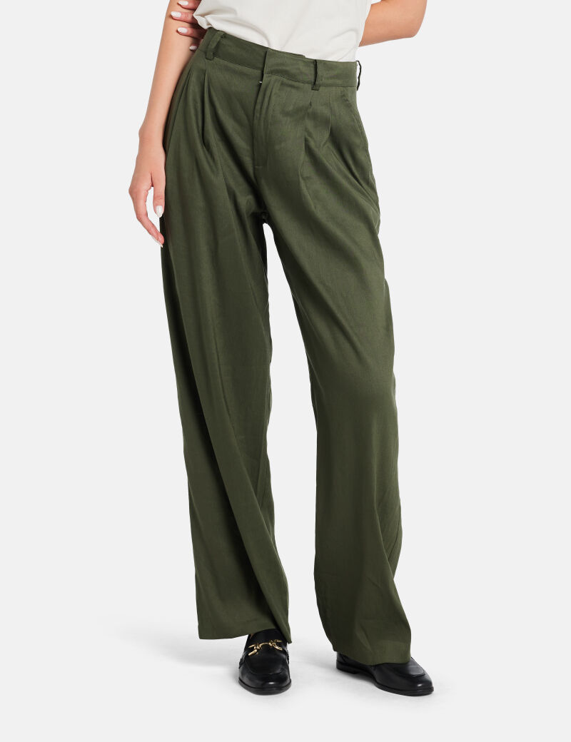 guess jemma linen wide leg pant