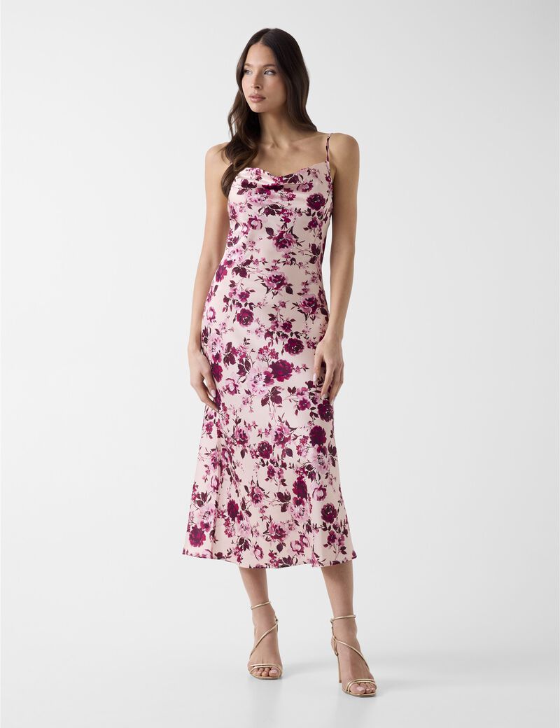 Satin midi dress