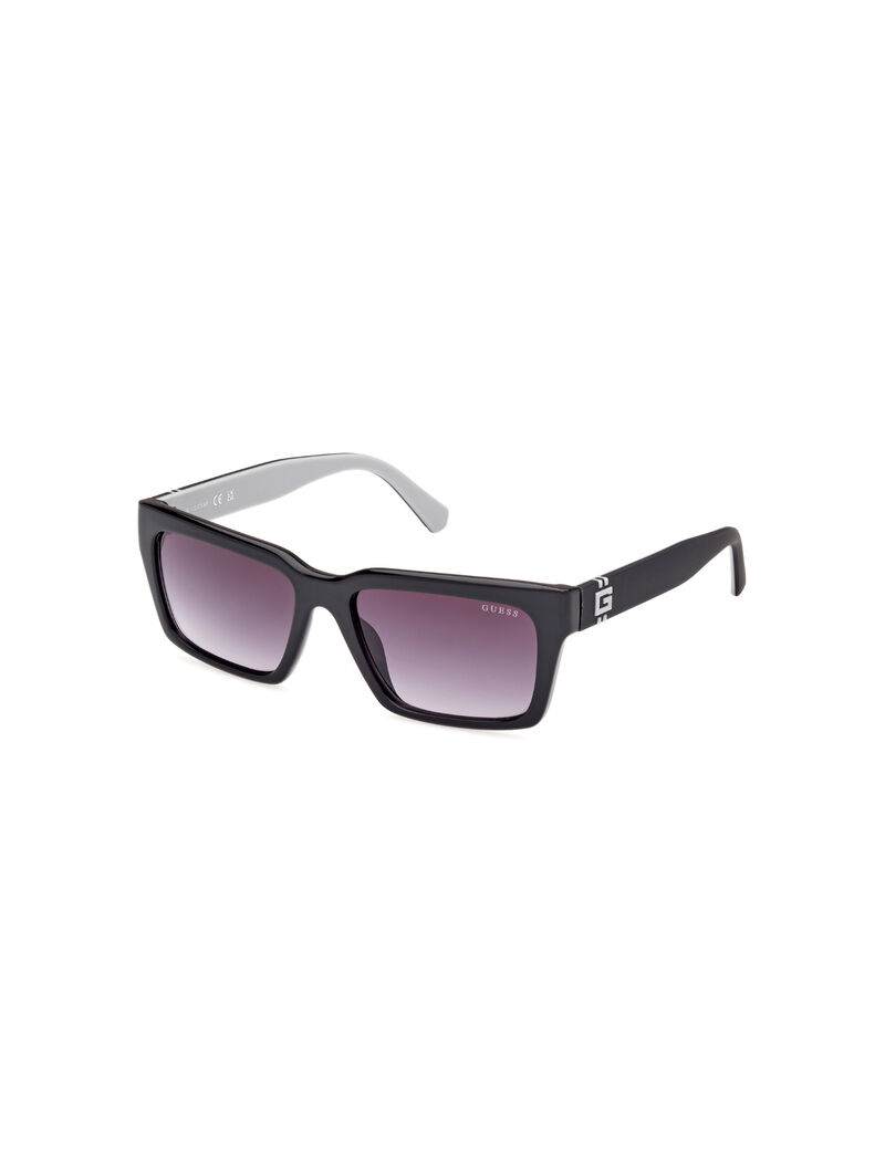 Injected Sun Glasses M Shiny Black Gradient Smoke