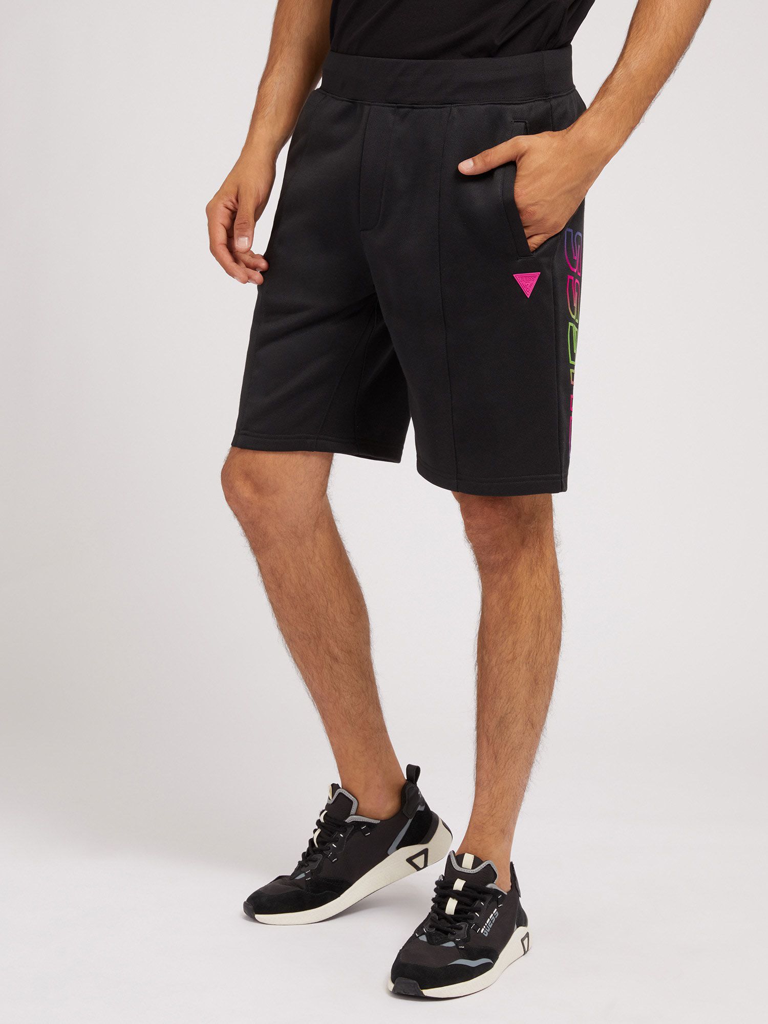 Guess striped drawstring shorts hot sale