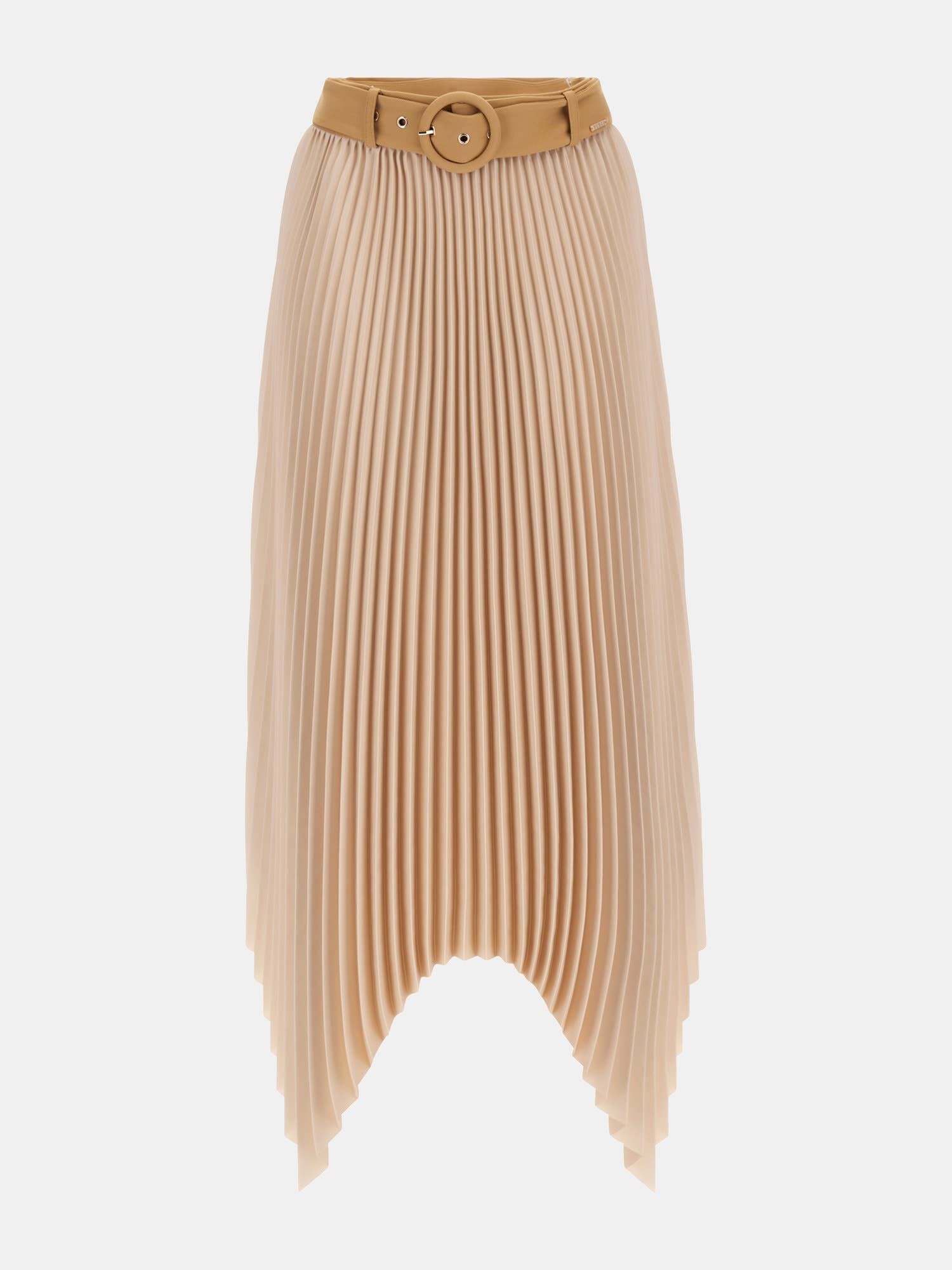 Shop GUESS Online Asymmetrical Pleated Skirt