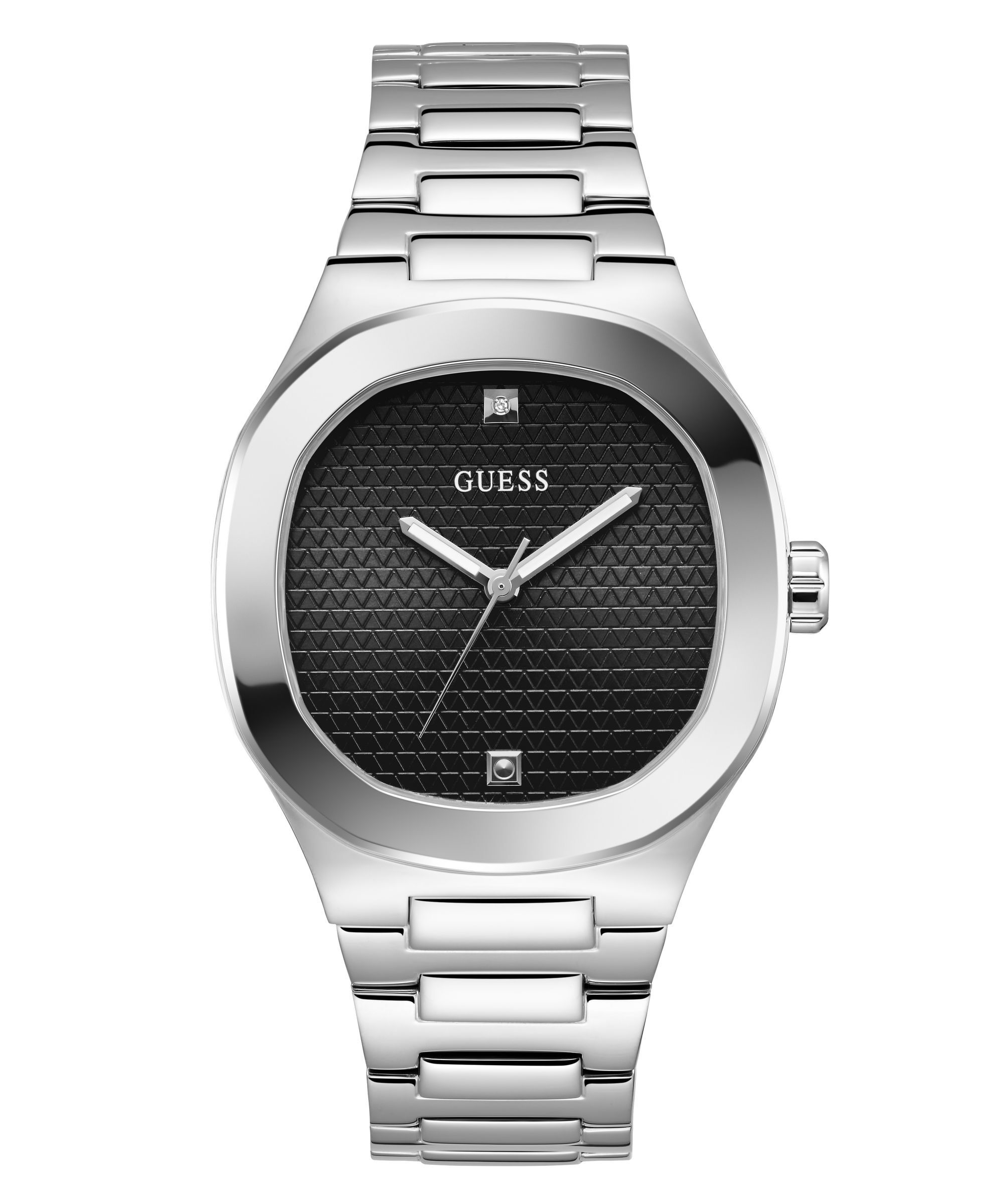 Stainless steel analogue watch