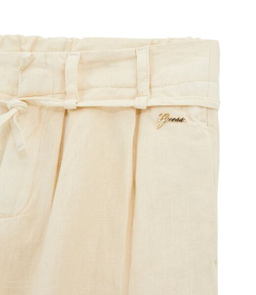 Dye linen blend pants